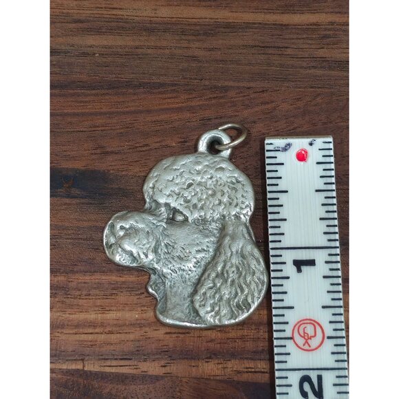 Rawcliffe Pewter Keychain Pendant of Poodle Dog, I Love My Poodle - Picture 4 of 4
